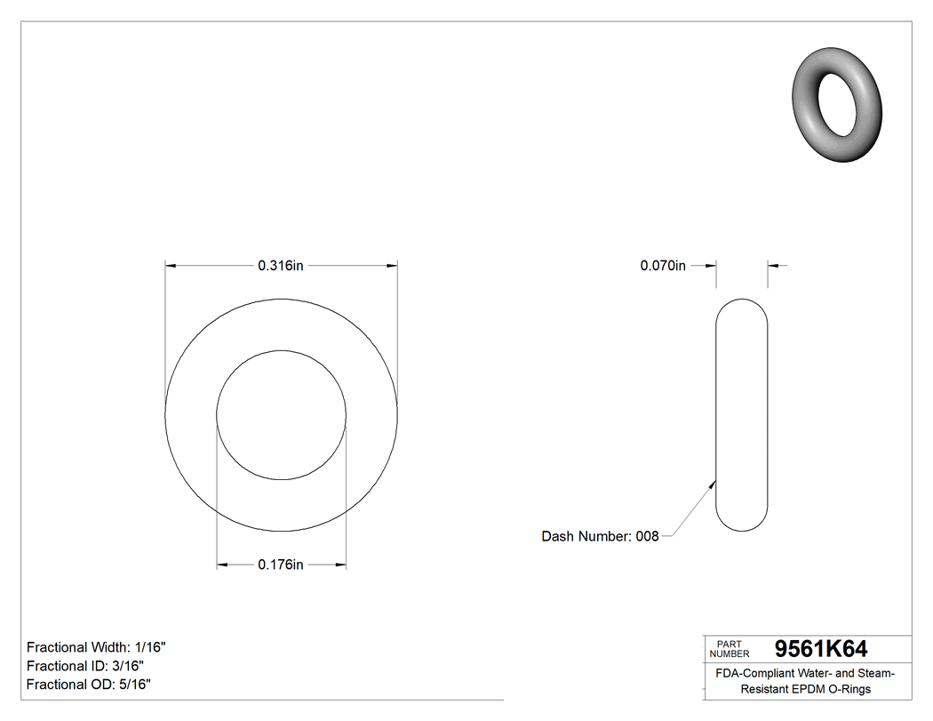 Technical drawing - 9561K64